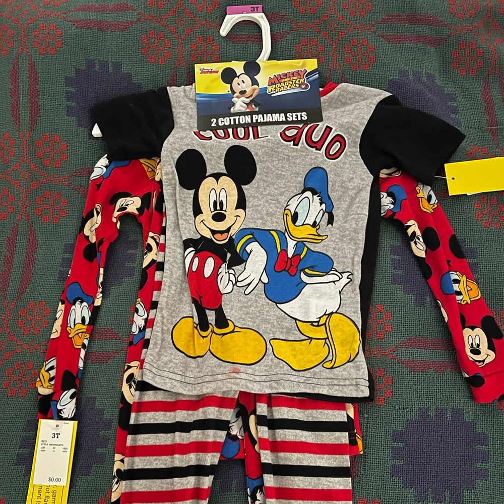 NWT two pack of Mickey Mouse pajamas!